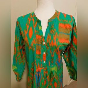 Bright Ikat Print Dress by La Plage